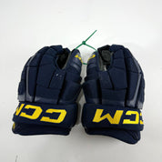 Used Stl Blues Navy CCM HGCL Gloves | 13" | Puvrenovic | D98 - Top Flight Hockey