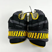 Used Black and Gold Warrior Covert QRE Pro Gloves | 14" | K349 - Top Flight Hockey