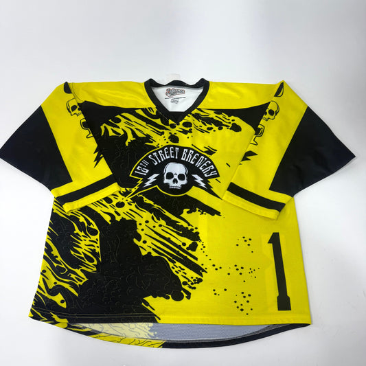 Used Yellow and Black 18th Street Brewery Jersey | Large | BH551 - Top Flight Hockey