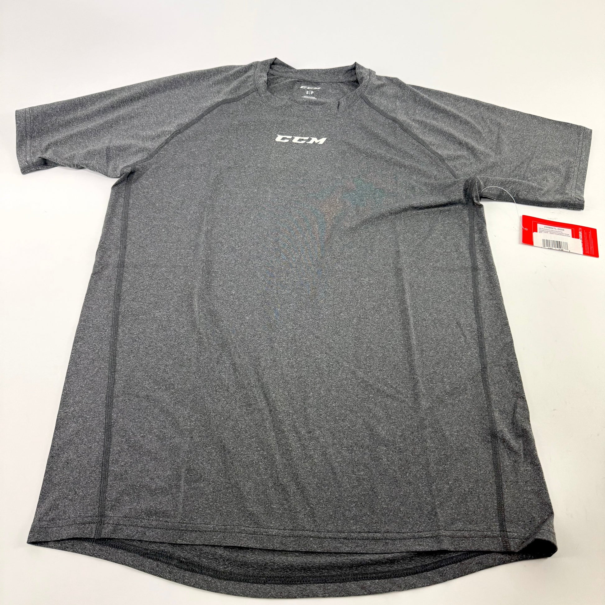 New Grey CCM Men's Loose fit Short Sleeve Shirt | Senior S | #191520510688 - Top Flight Hockey