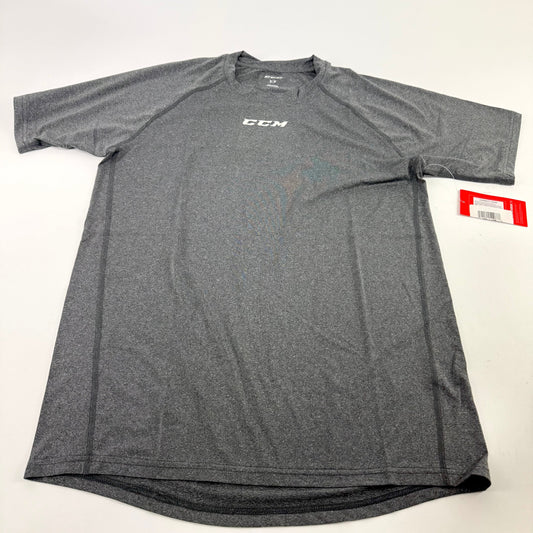 New Grey CCM Men's Loose fit Short Sleeve Shirt | Senior S | #191520510688 - Top Flight Hockey
