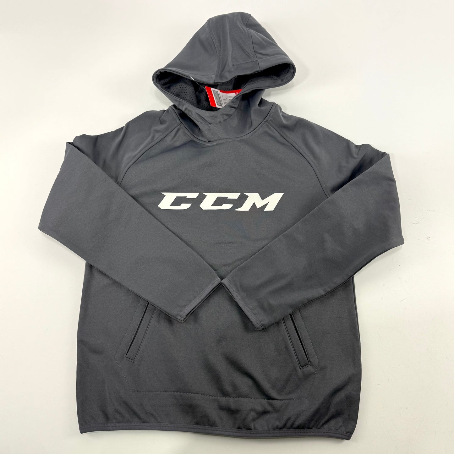 New Dark Grey CCM Youth Core Tech Pullover Hoodie | Youth L | #888600335896