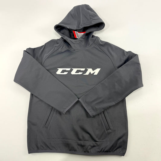 New Dark Grey CCM Youth Core Tech Pullover Hoodie | Youth L | #888600335896