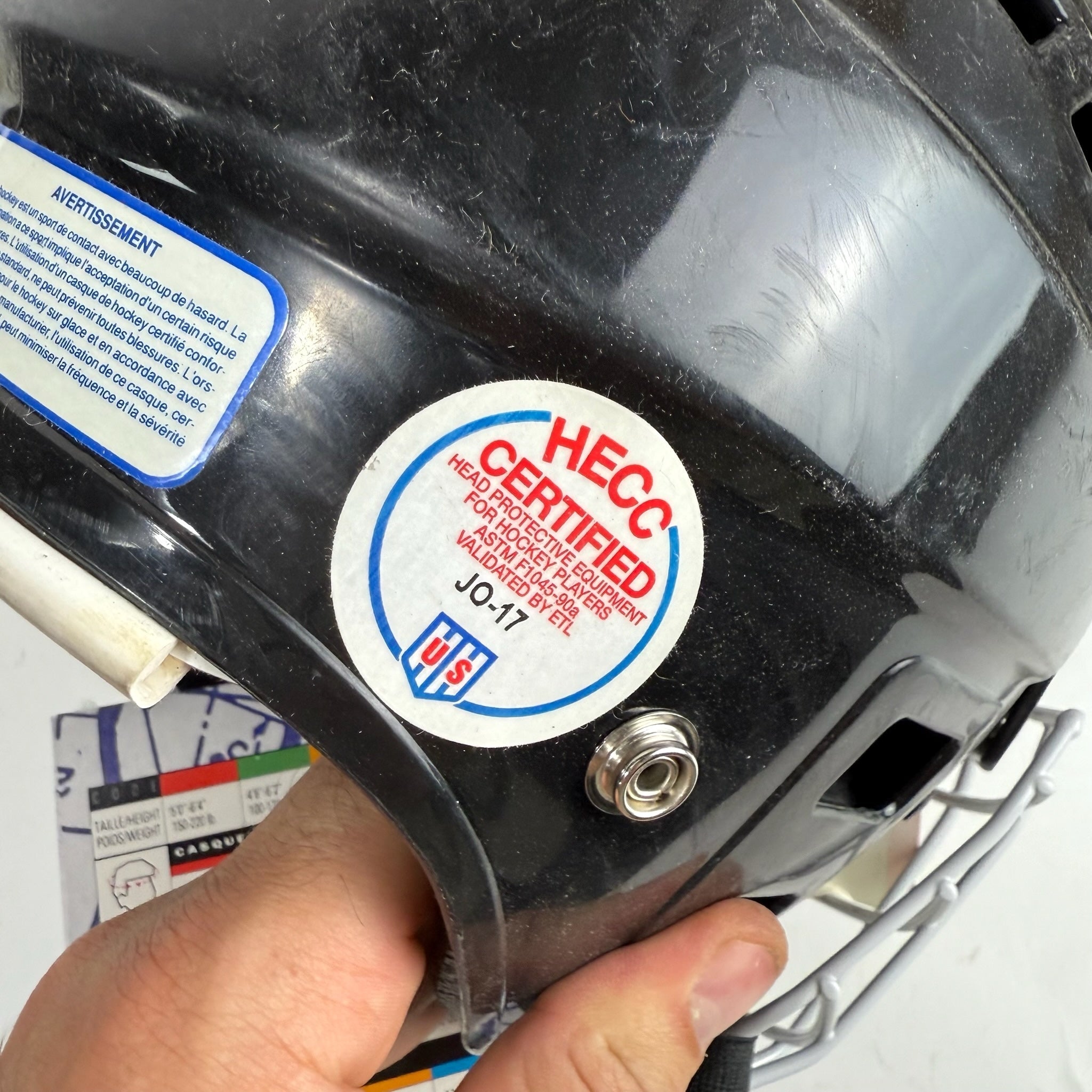 New Black Jofa 390 Hockey Helmet with Cage | Junior - Top Flight Hockey