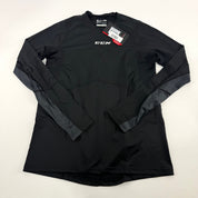 New Black CCM Mens Long Sleeve Compression Top | Senior M | #191520519841 - Top Flight Hockey