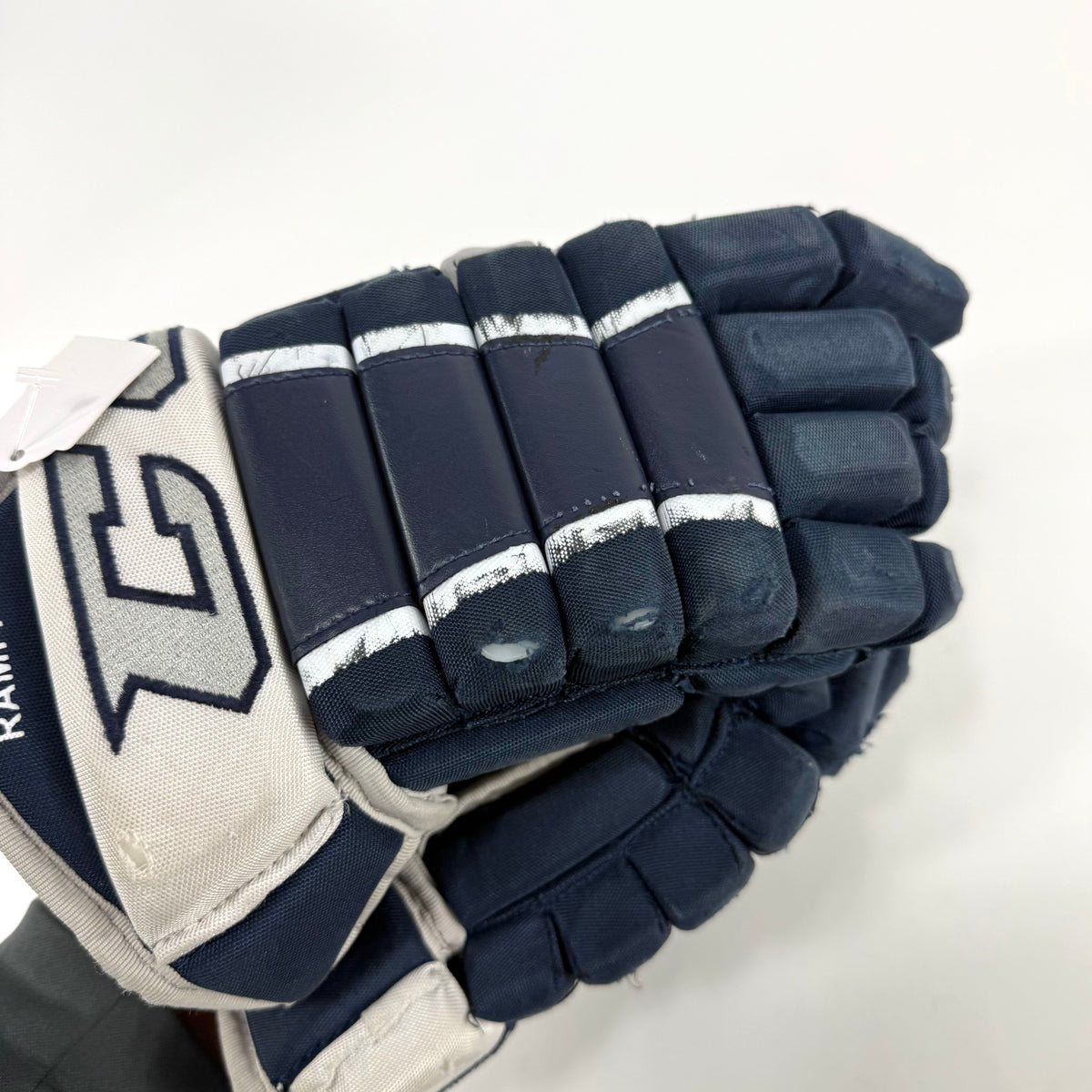 Used Navy CCM HG4PC Gloves Colorado Rampage | 14" | K346 - Top Flight Hockey
