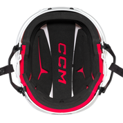 New CCM White Tacks 70 Helmet Combo | Senior L | #191520440244 - Top Flight Hockey