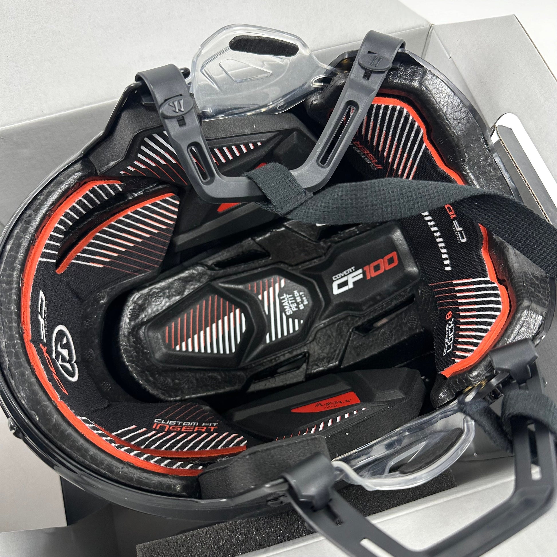 Brand New Black Warrior Covert CF 100 Helmet - Small - Top Flight Hockey
