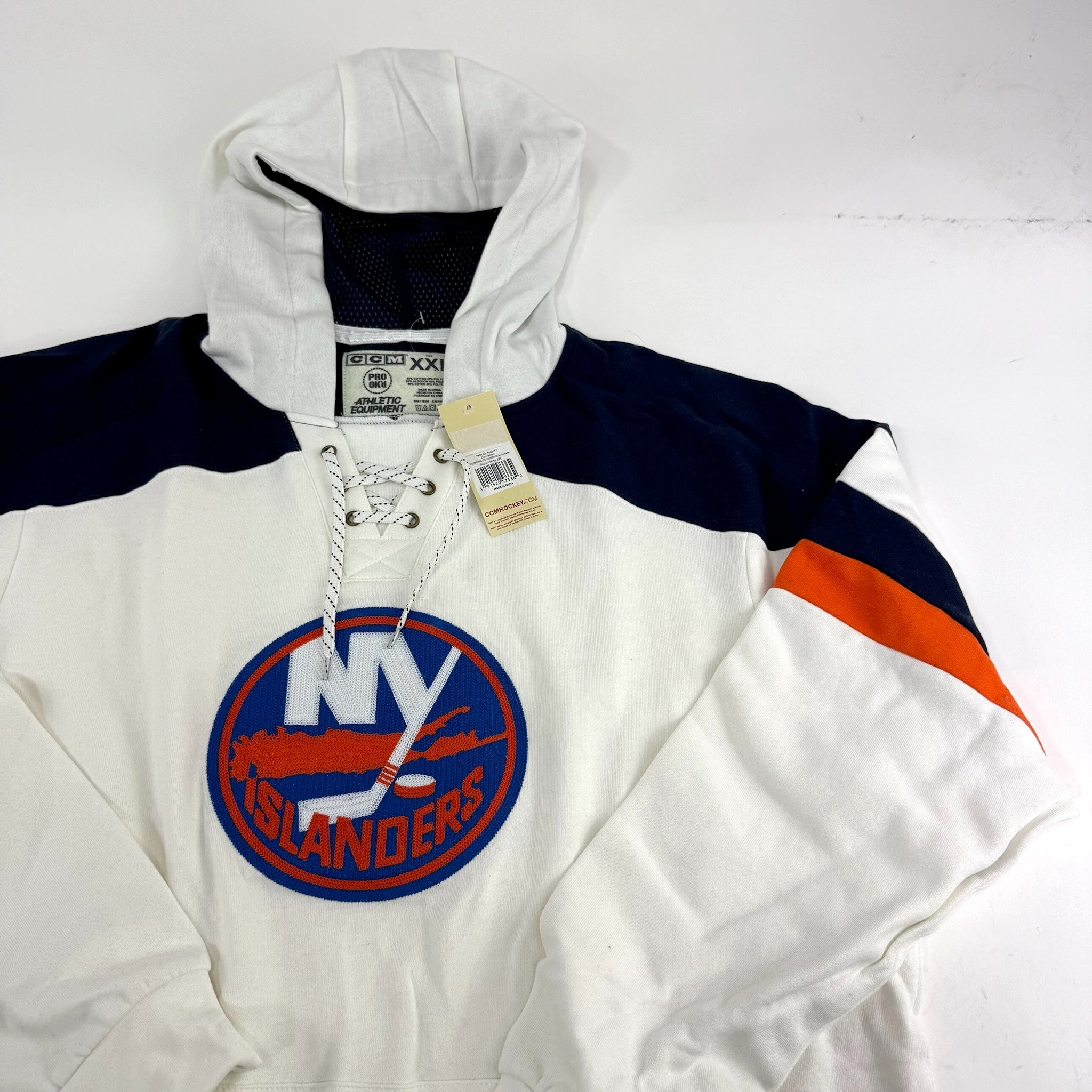 New CCM New York Islanders Jersey Pullover Hoodie | Senior XXL | #191520573362 - Top Flight Hockey