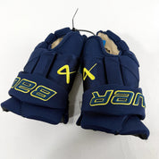 New Navy and Yellow Bauer Vapor Hyperlite Gloves | 14" | B577 - Top Flight Hockey