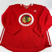 JOHNSON #8 - Red Chicago Blackhawks Practice Jersey - Adidas MIC Size 58 - Top Flight Hockey