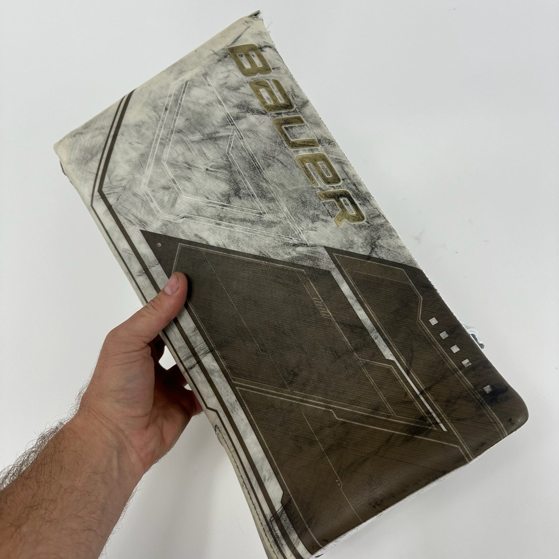 Used Vegas Knights White and Gold Bauer Supreme Mach Blocker | Patera | Regular - Top Flight Hockey