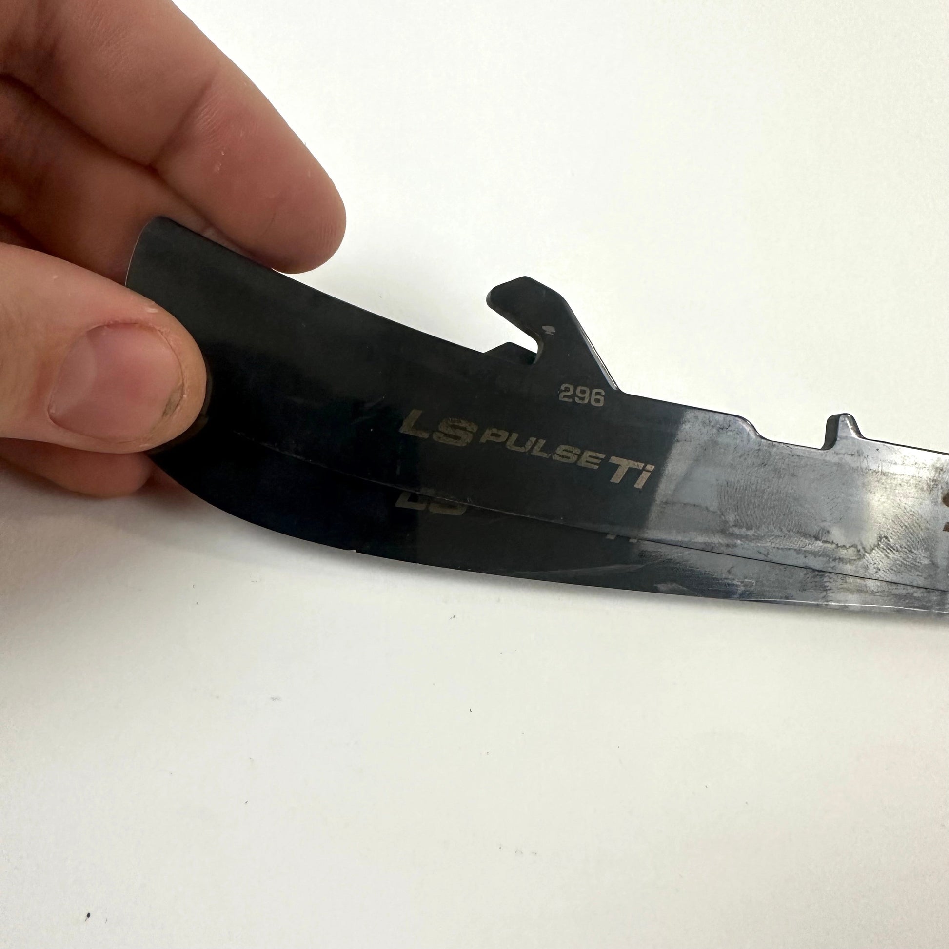Used Pair of Bauer TUUK LS Pulse TI STEEL | Rueschhoff #21 | 296 MM | P45 - Top Flight Hockey