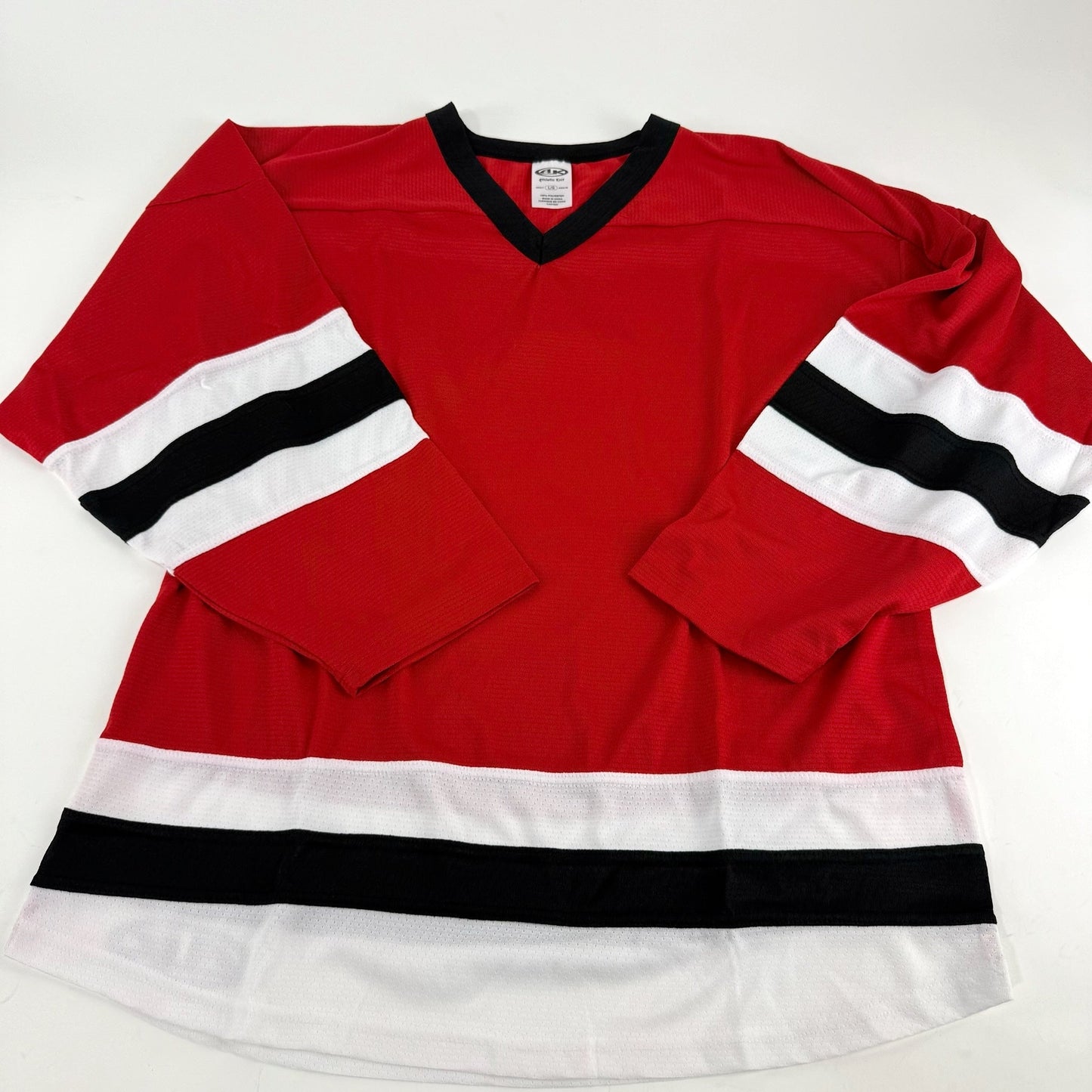 New Red/White/Black AK Practice Jersey | Senior Large - Top Flight Hockey