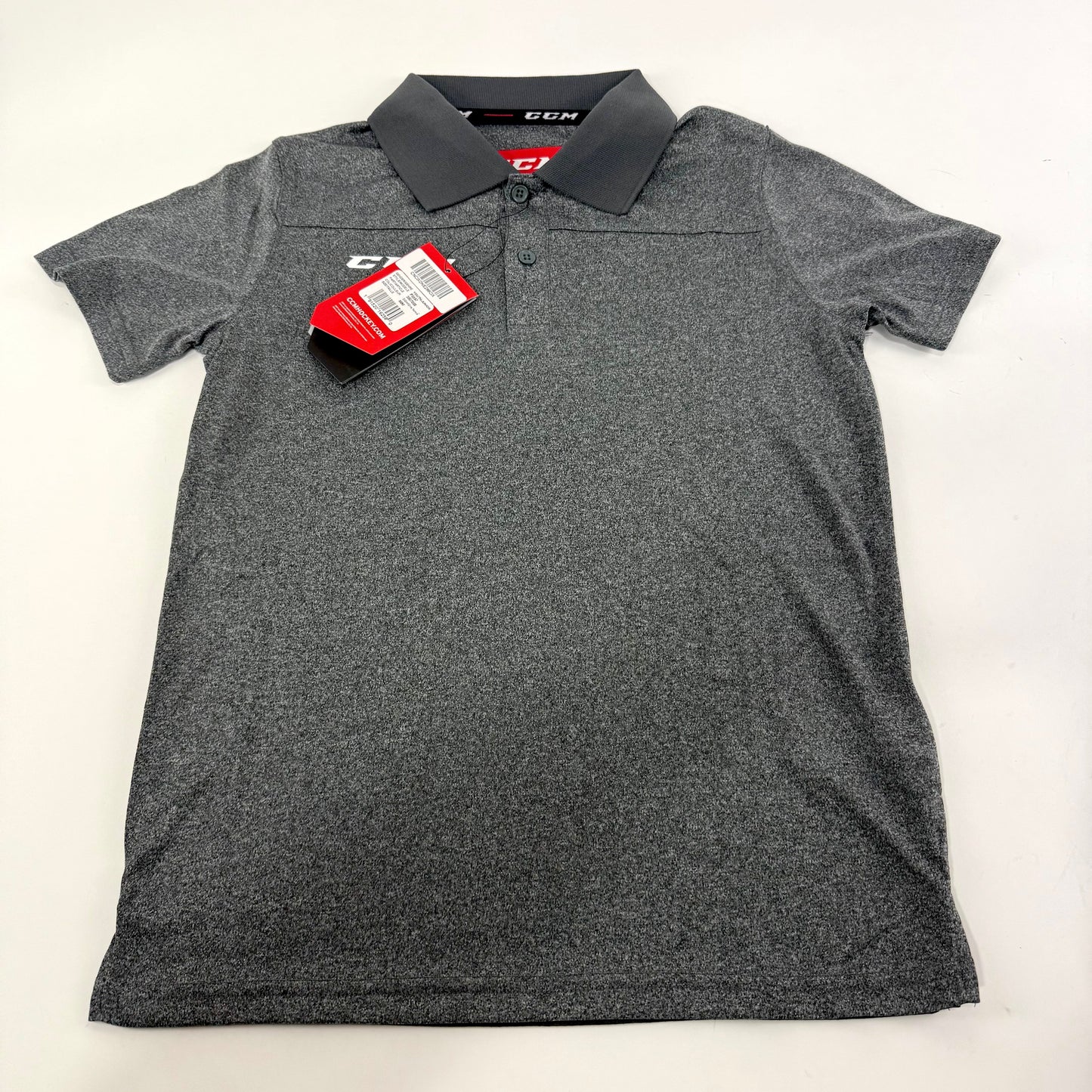 New Dark Grey CCM Youth Team Polo | Youth M | #191520162580