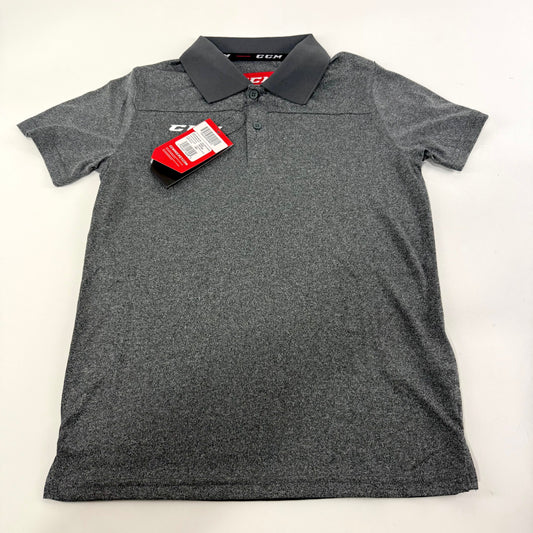 New Dark Grey CCM Youth Team Polo | Youth M | #191520162580