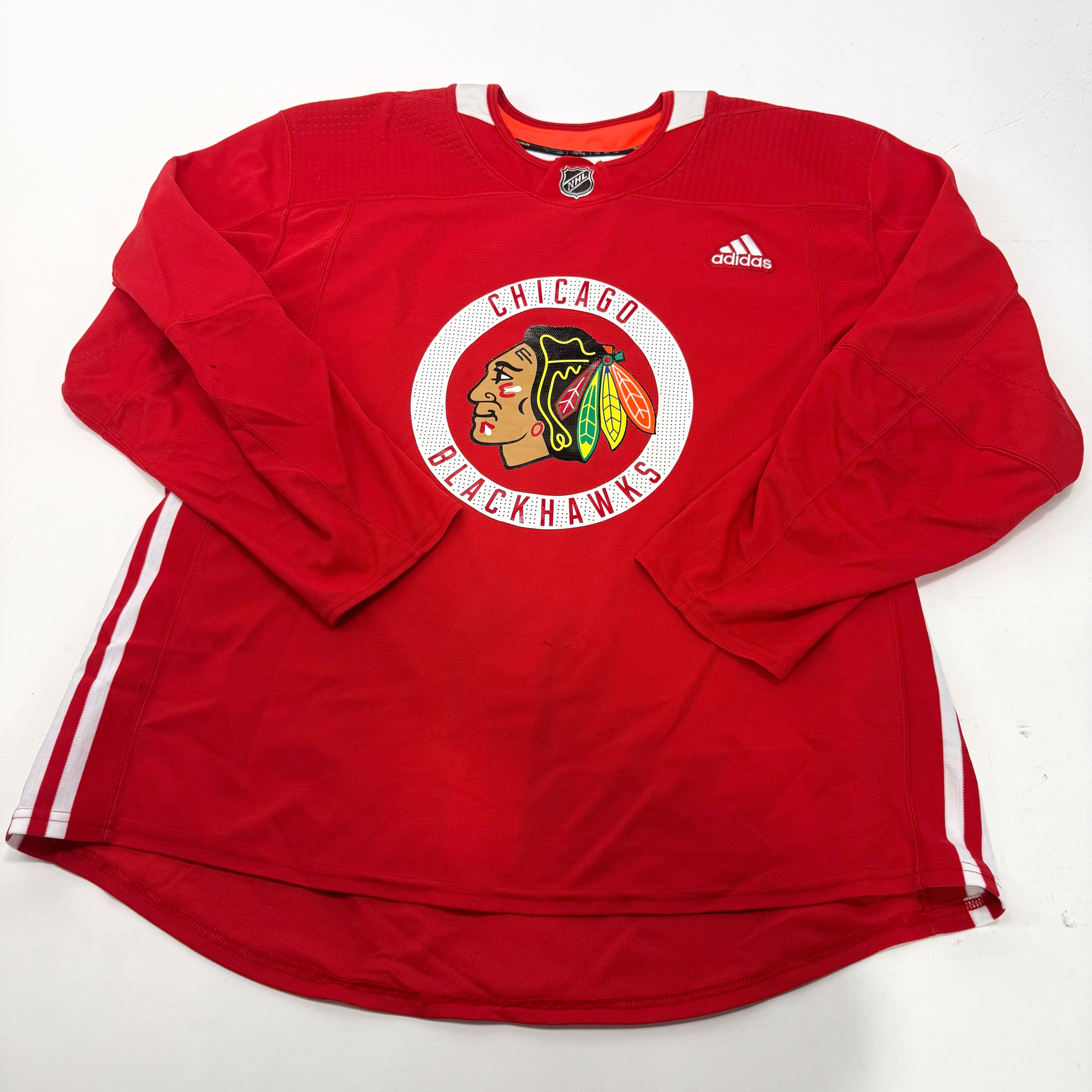 Used Red Chicago Blackhawks Adidas MIC Practice Jersey | Size 58 - Top Flight Hockey