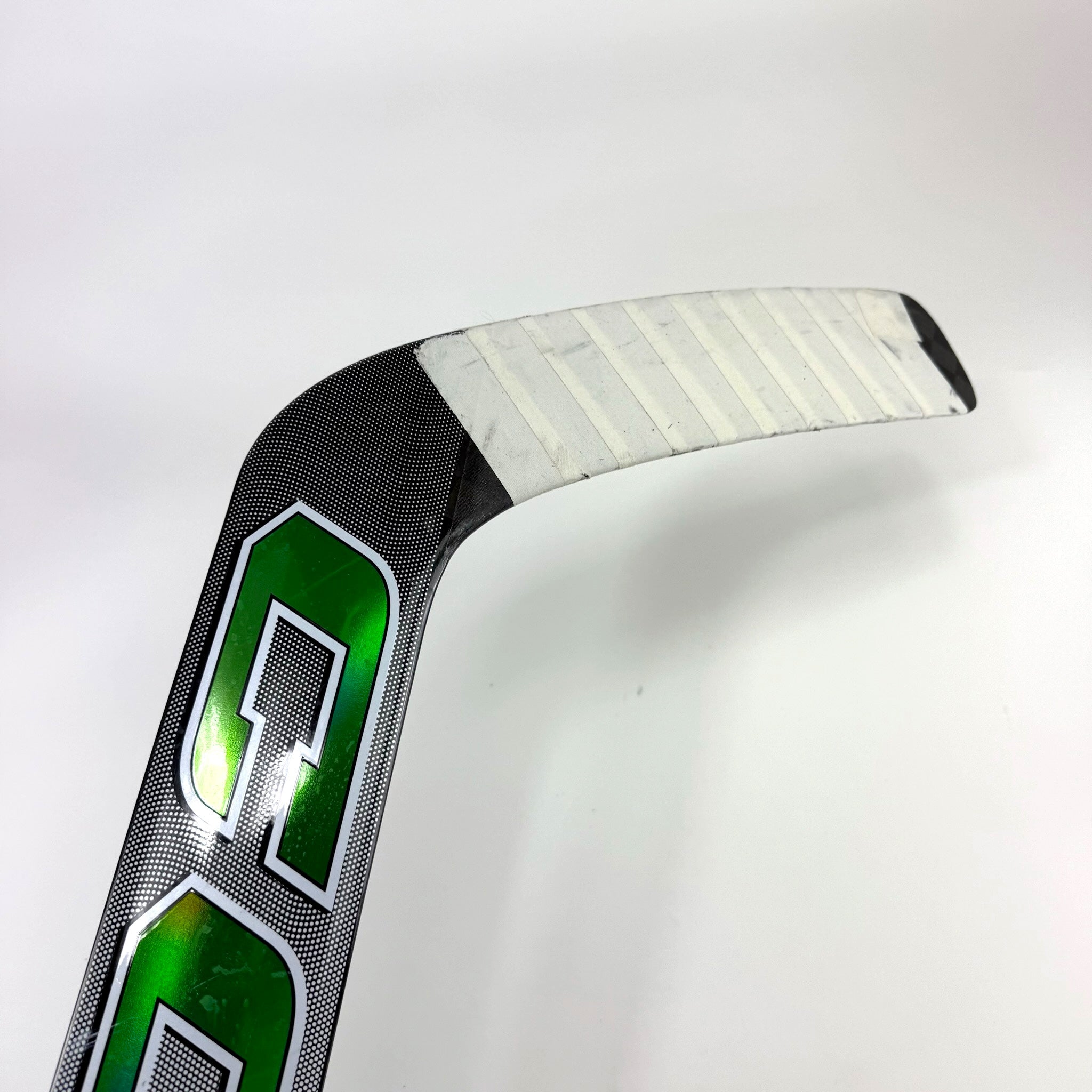 Used Regular Green CCM XF Pro Goalie Stick | 25" Paddle Custom P31 Curve | F301