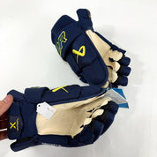 New Navy and Yellow Bauer Vapor Hyperlite Gloves | 14" | B589 - Top Flight Hockey