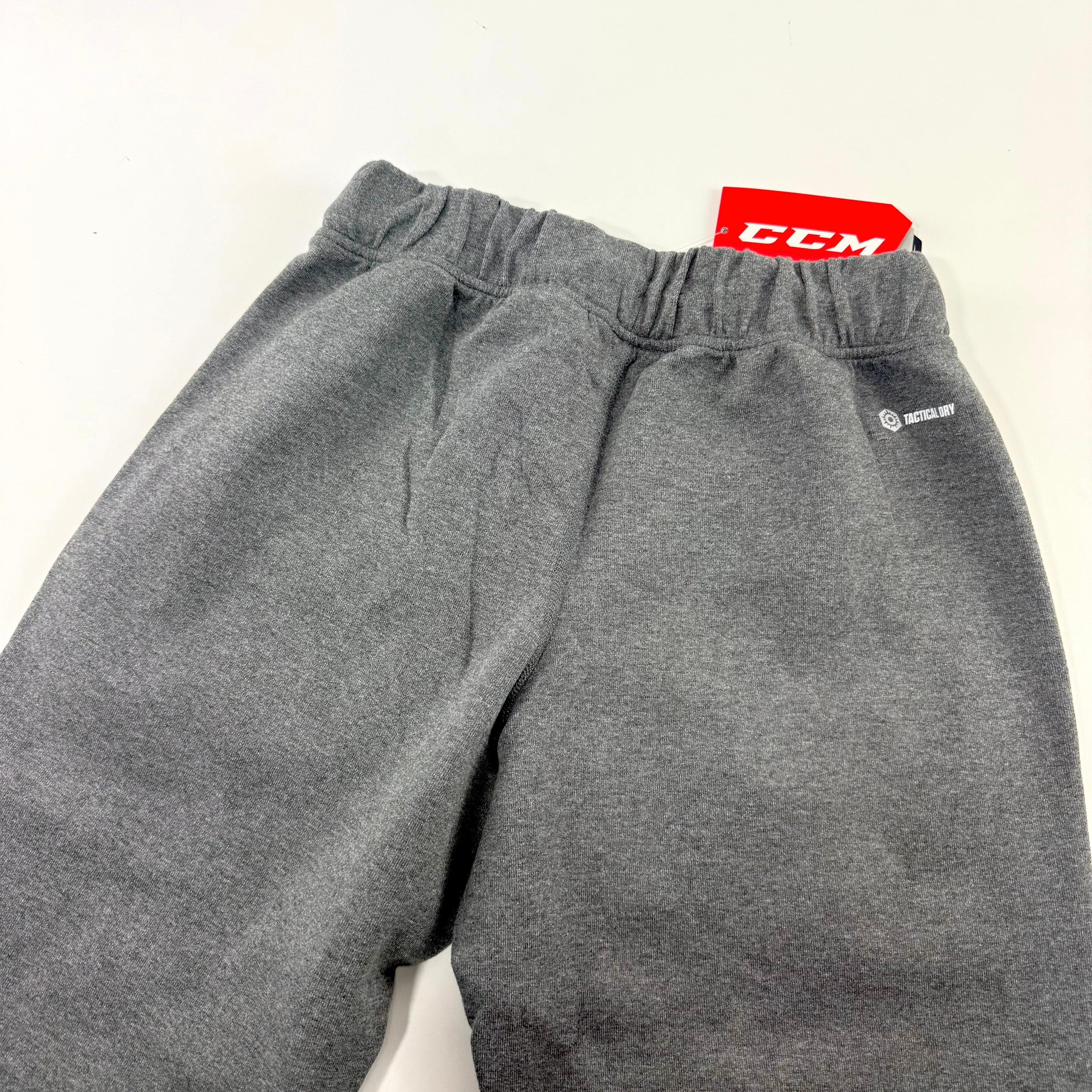 New Dark Grey CCM Youth Premium Tapered Fleece Pant | Youth L | #191520015626