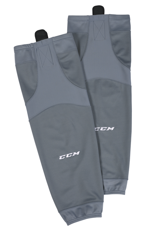 Grey New Junior CCM SX6000 Socks with Velcro - Top Flight Hockey