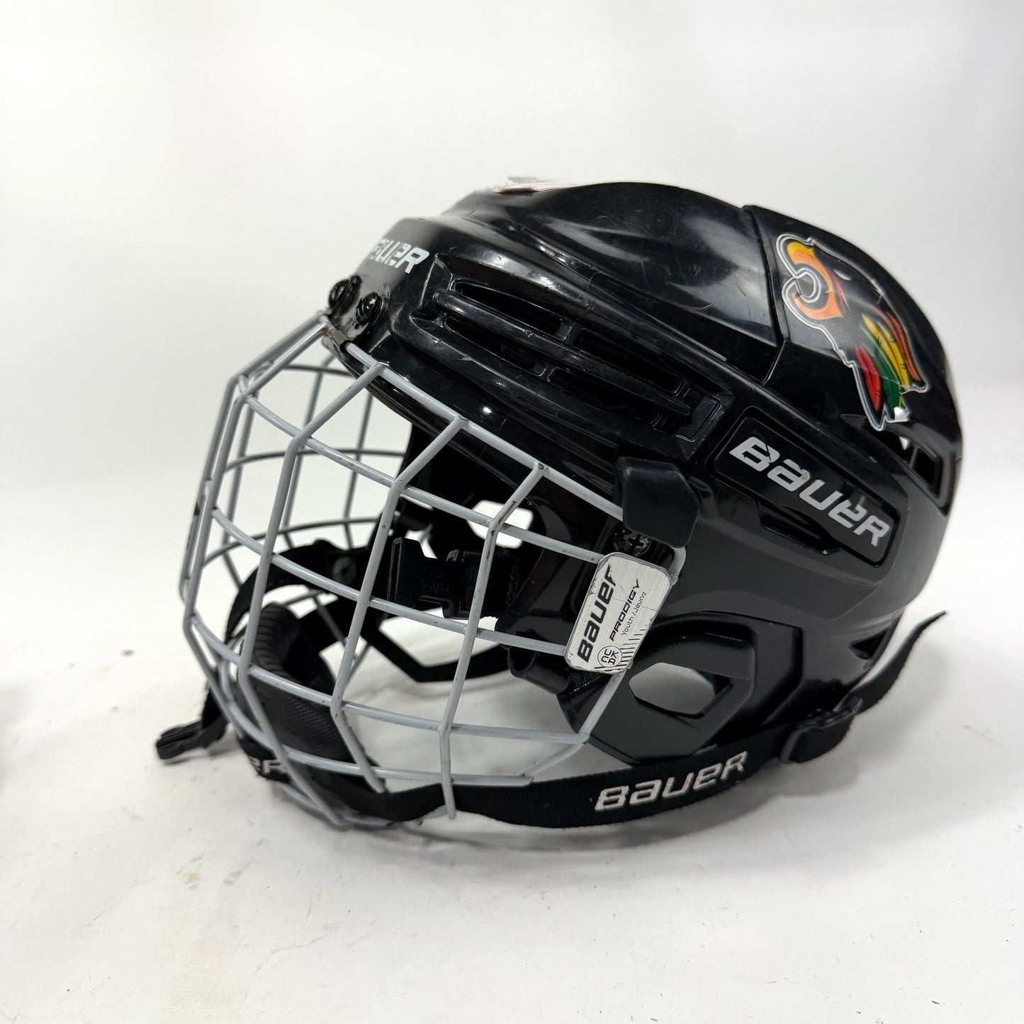 Used Black Bauer Prodigy Helmet with Cage | Size Youth | AB505