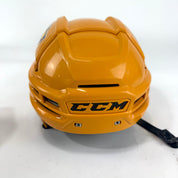 Used Sunflower Yellow CCM Tacks 910 Helmet | Small | E484