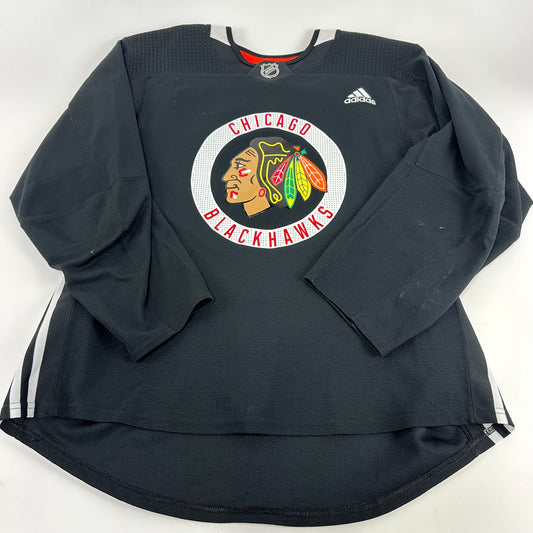 SENEY #62 - Black Chicago Blackhawks Practice Jersey - Adidas MIC Size 56