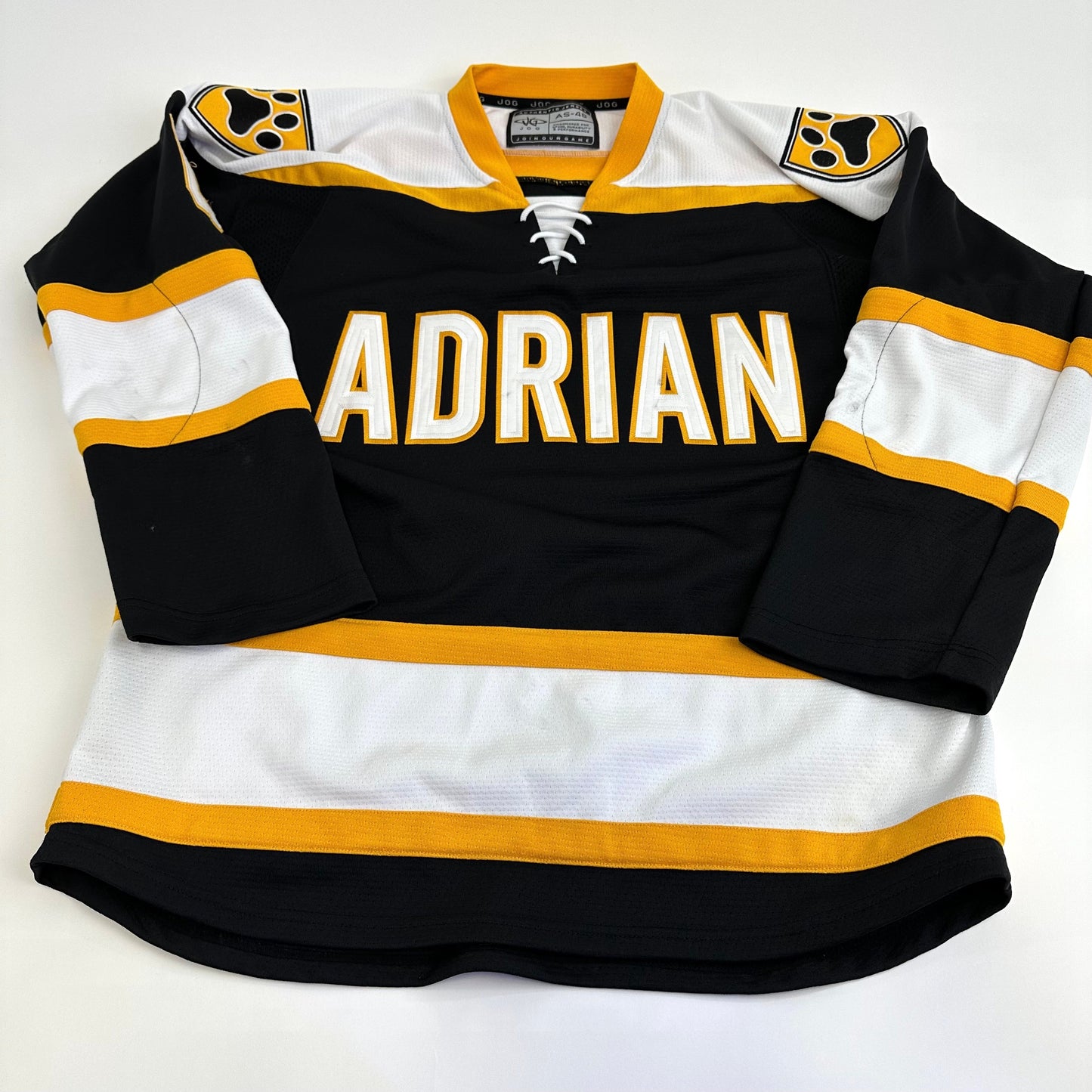 Used Adrian College Black Womens JOG Game Jersey | Size Small-48 | #6 - Top Flight Hockey