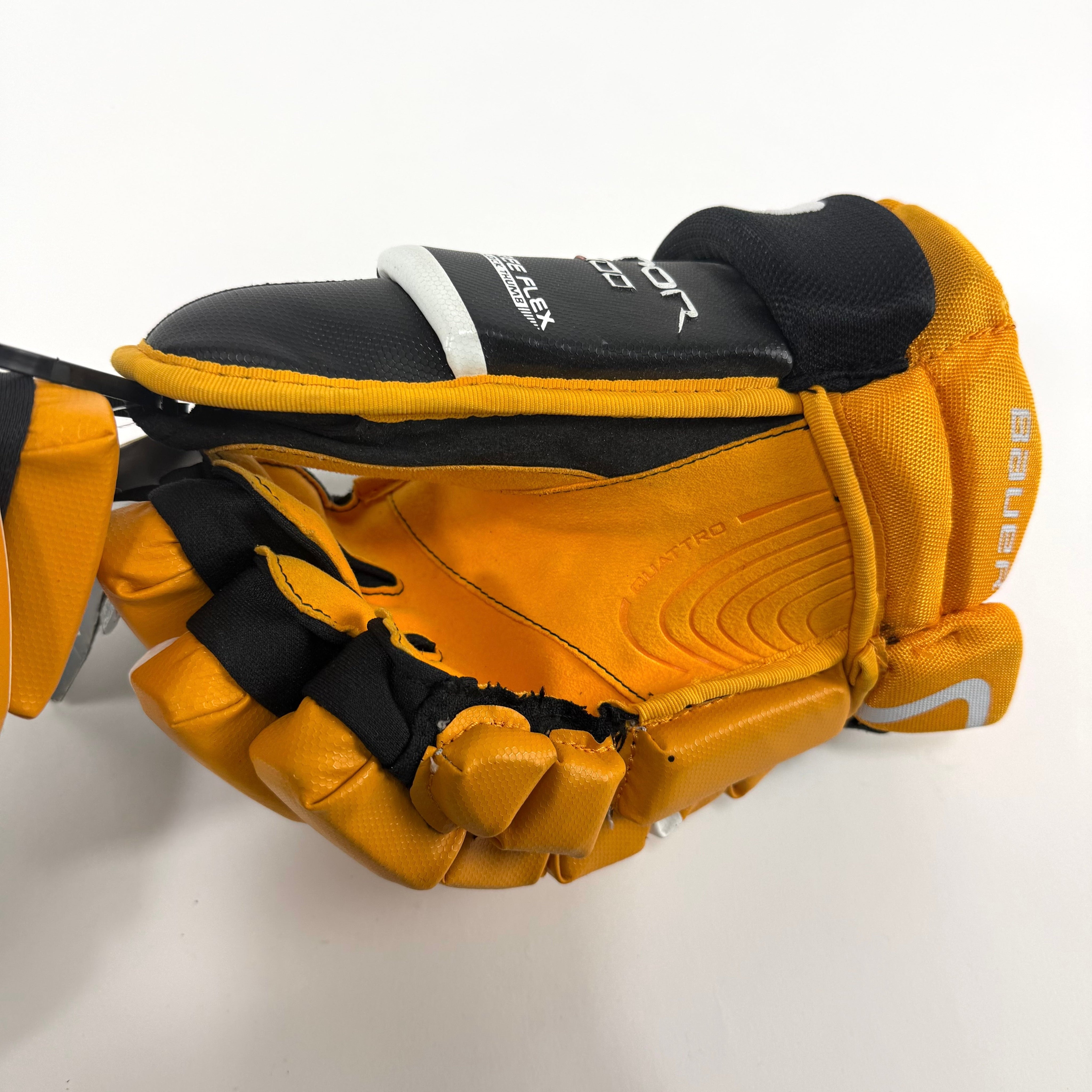 New Black/Yellow Bauer Vapor X100 Gloves | 13" | U341 - Top Flight Hockey