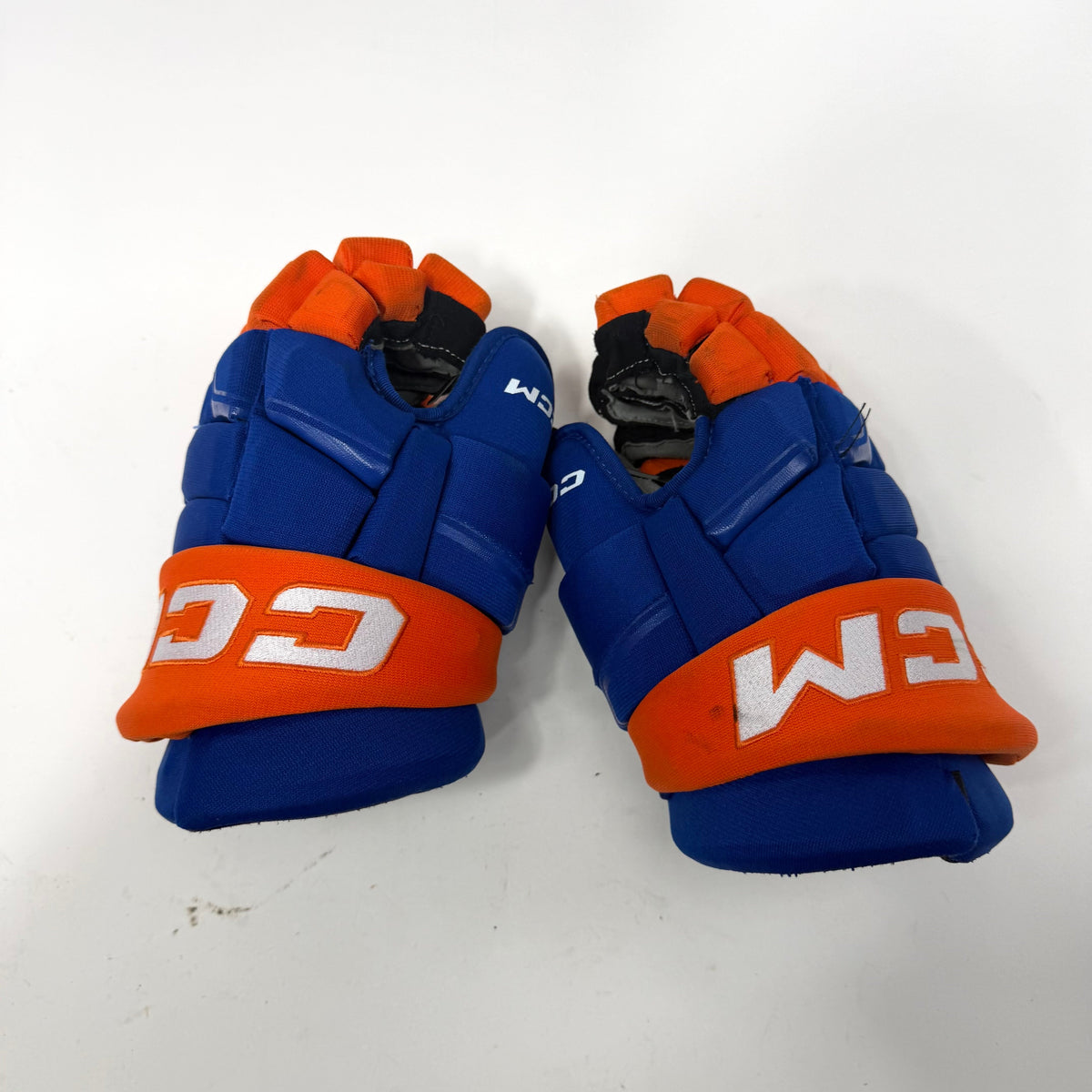 Used Royal and Orange CCM HGQL Gloves | 13" | AB395 - Top Flight Hockey