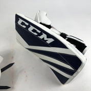 Brand New CCM 5.9 White and Navy Blue Glove and Blocker Set - Intermediate