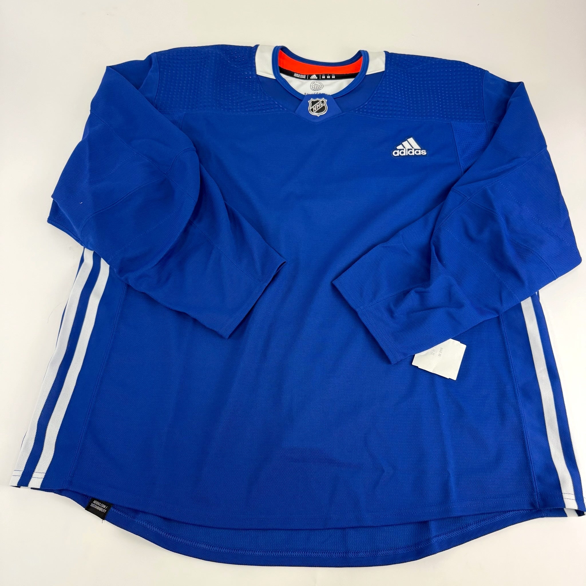 Brand New MIC PrimeGreen Royal Blue Adidas Practice Jersey - Size 60 - Top Flight Hockey