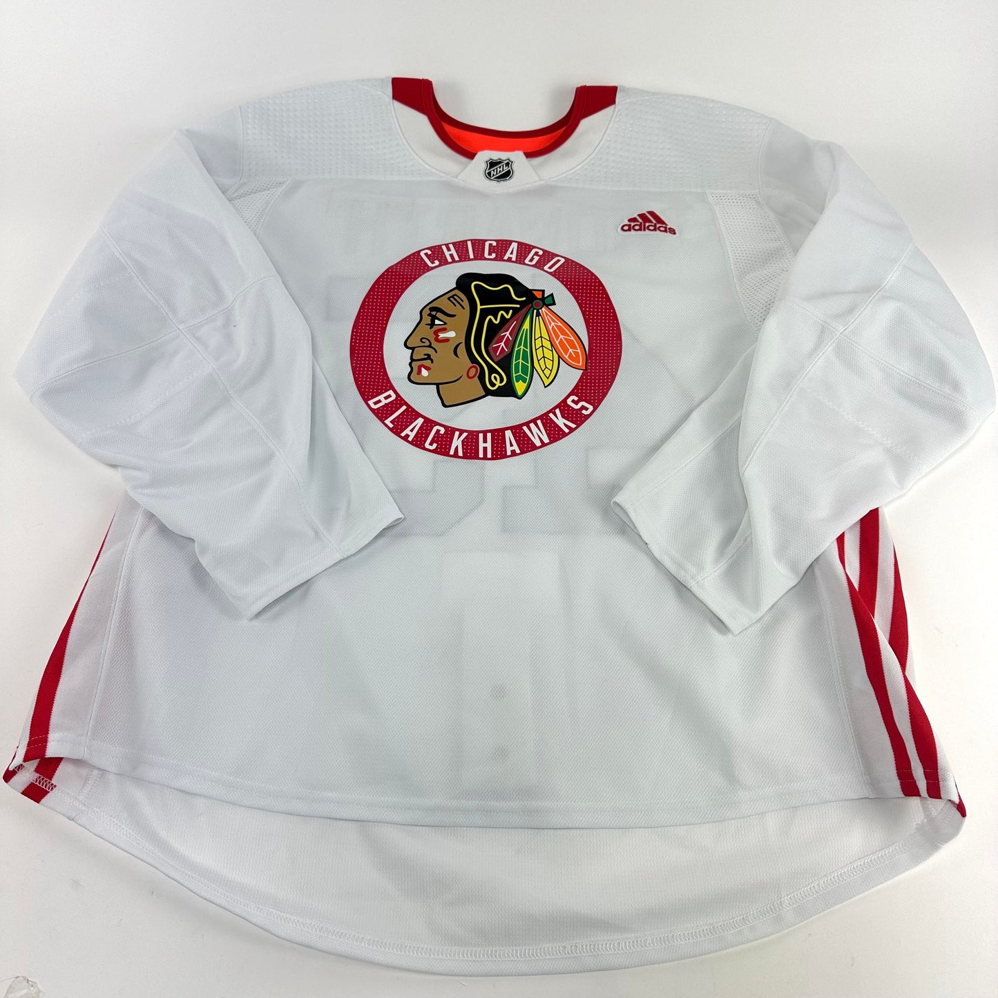 HOWARTH #45 - White Chicago Blackhawks Camp / Practice Jersey - Adidas MIC Size 58