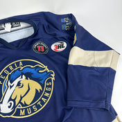 Used Navy Peoria Mustangs Game Jersey | Senior XL | K323