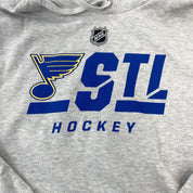 Brand New Player Issued Heather Grey St. Louis Blues Fanatics Pro Hooded Sweatshirt