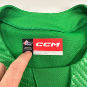 Brand New Size 54 Green Winnipeg Ice CCM Quickite Practice Jersey - MIC Made in Canada