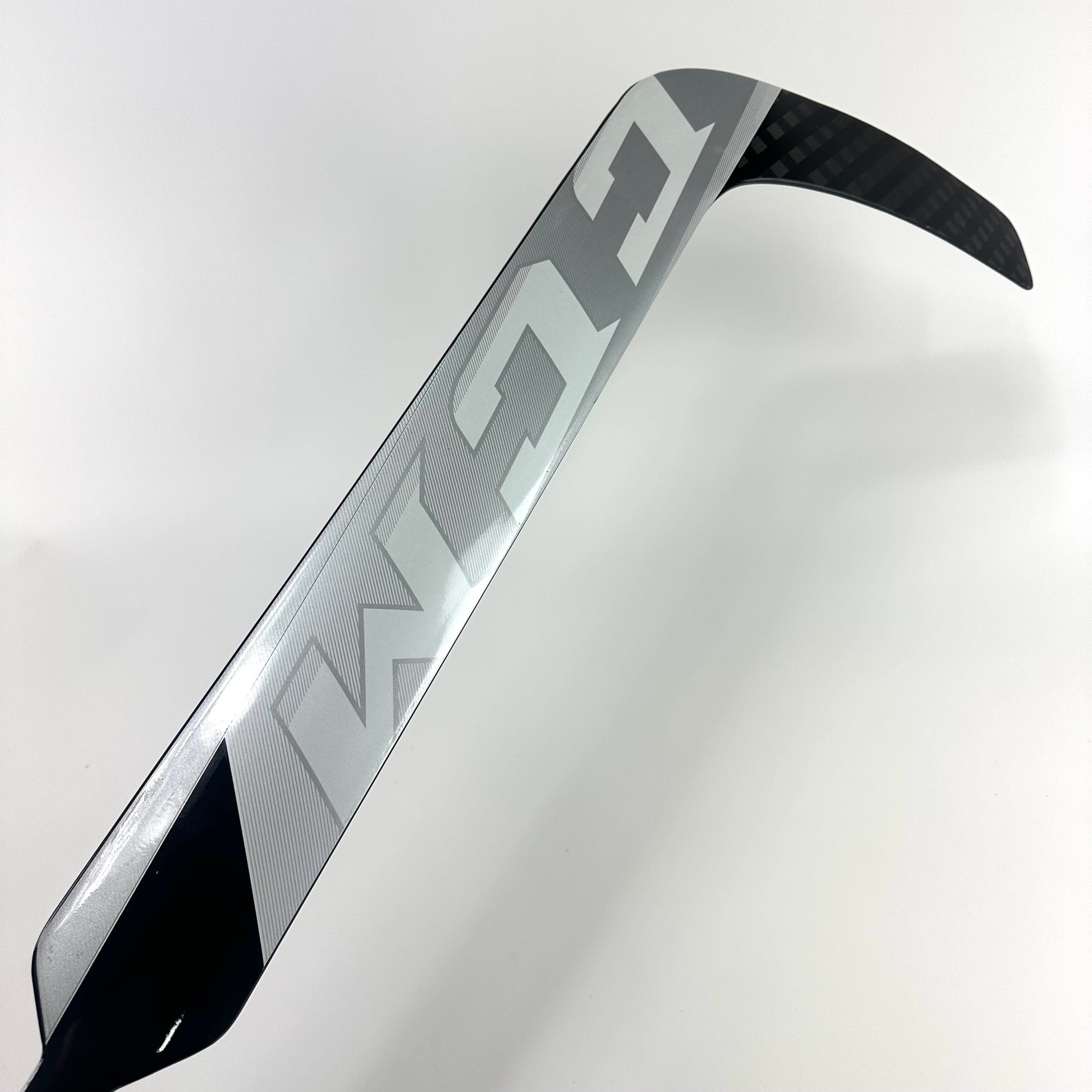 Brand New Black, White and Grey CCM Eflex 5 Goalie Stick - P4 Curve | 25" Paddle - Top Flight Hockey