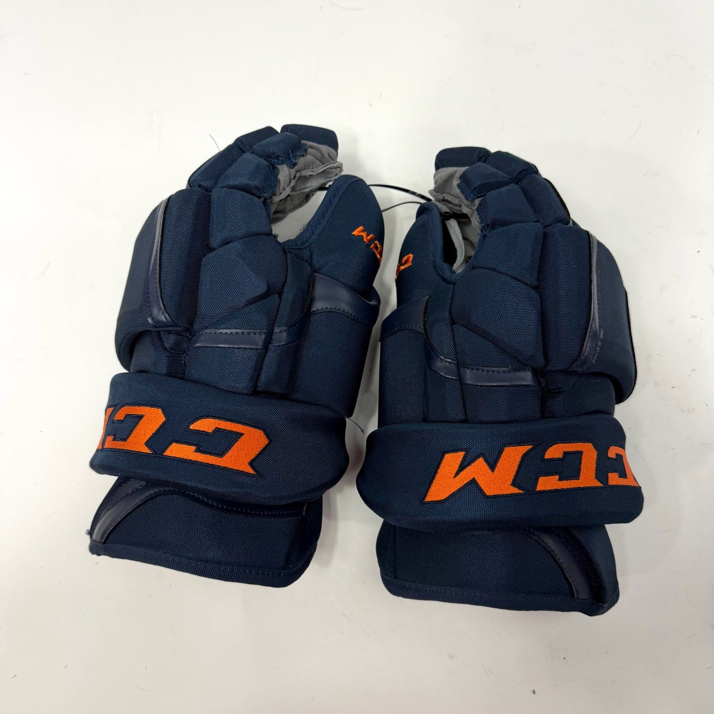 Used Navy and Orange CCM HG12 Gloves | 15" | AB672