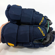 Used Navy STL Blues CCM HGCL Gloves | 15" | Faksa | D179 - Top Flight Hockey
