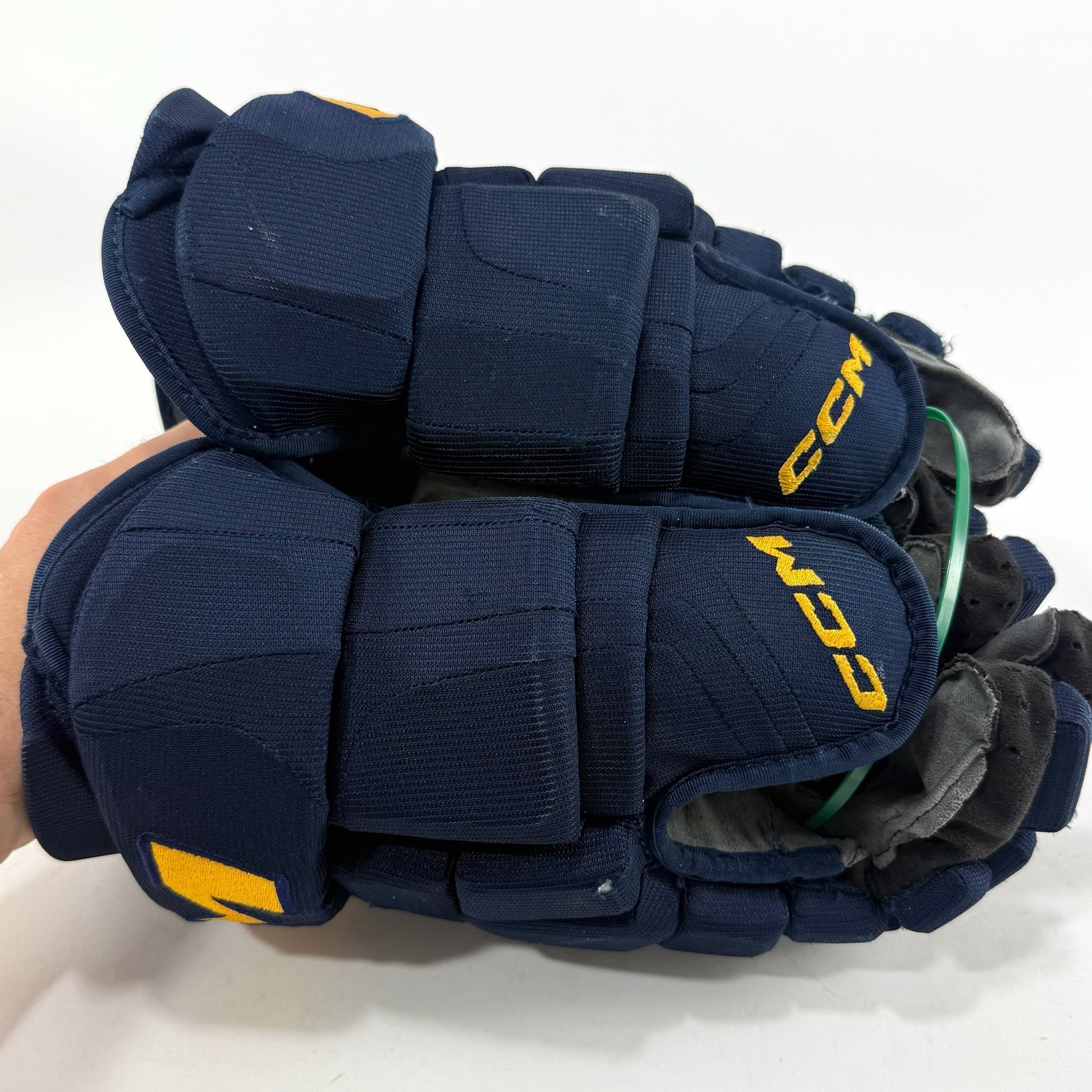 Used Navy STL Blues CCM HGCL Gloves | 15" | Faksa | D179 - Top Flight Hockey