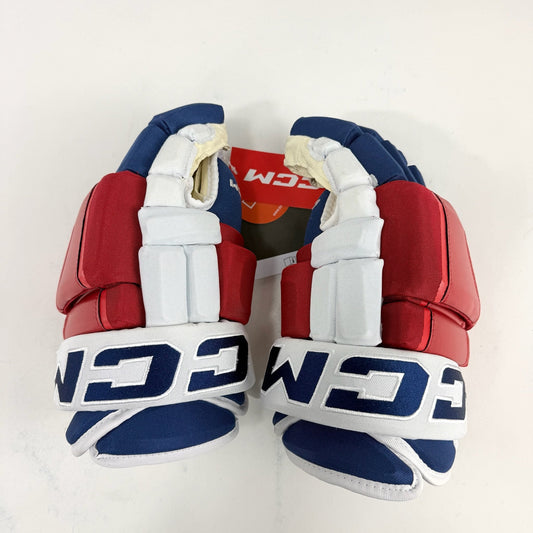 New Red White Blue CCM HG97 Gloves | New York Rangers | 15" - #191035360167
