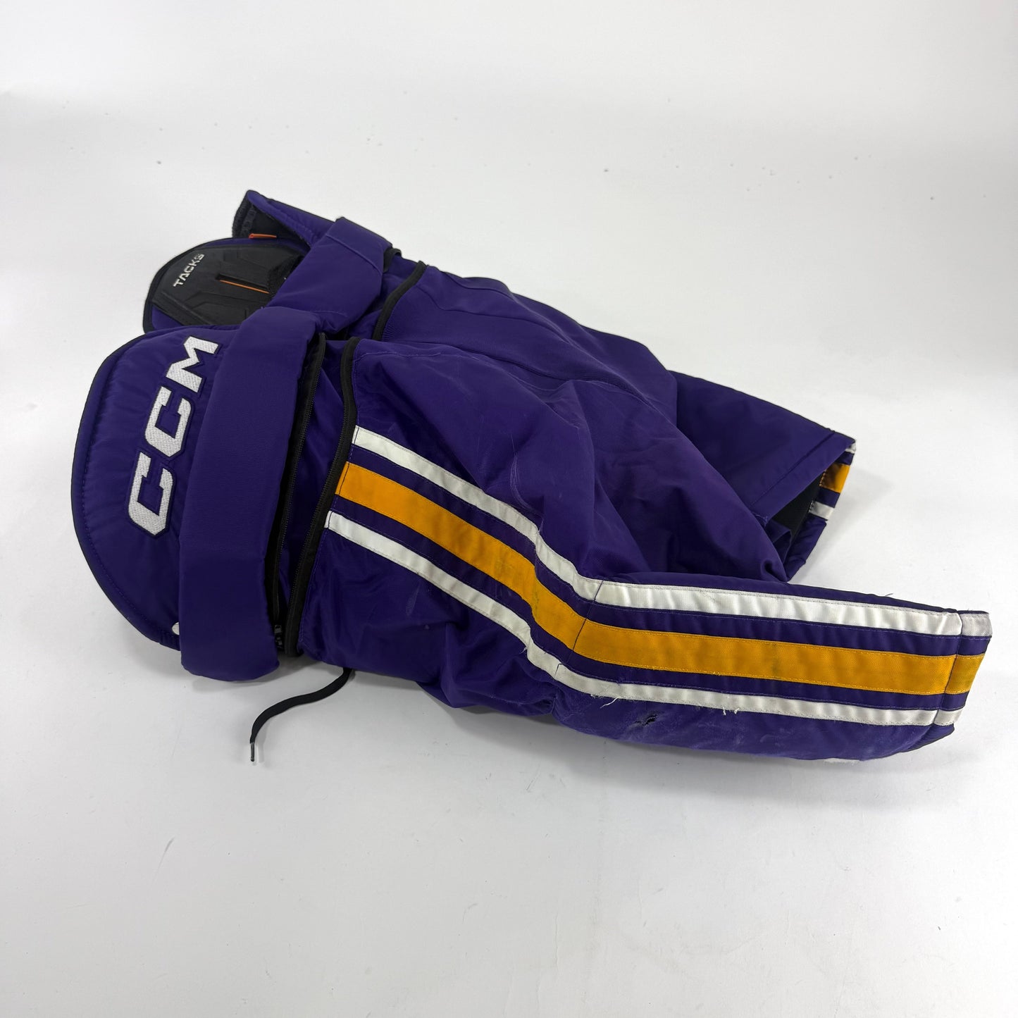Used Purple/Yellow CCM Tacks 95C Pants | Small | E537