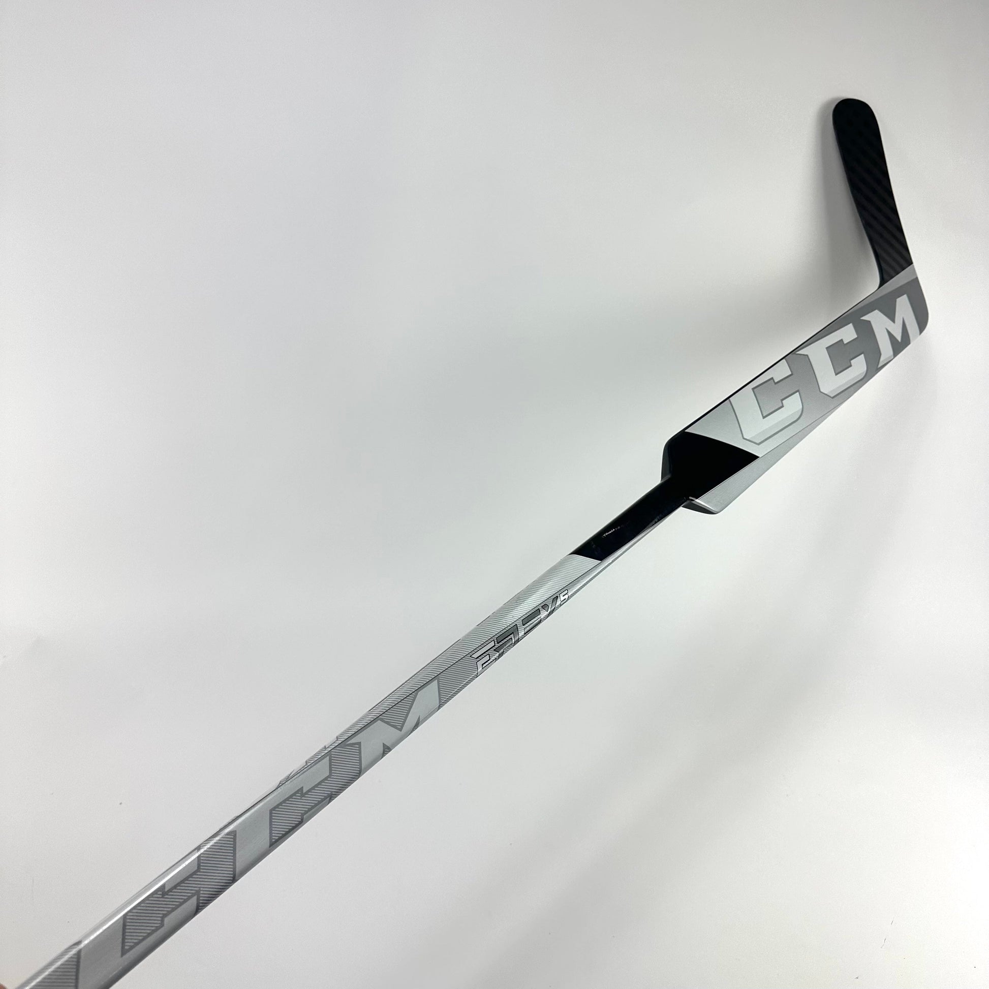 Brand New Black, White and Grey CCM Eflex 5 Goalie Stick - P1 Curve | 26" Paddle - Top Flight Hockey