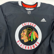 ROMEO #49 - Black Chicago Blackhawks Practice Jersey - Adidas MIC Size 56 - Top Flight Hockey