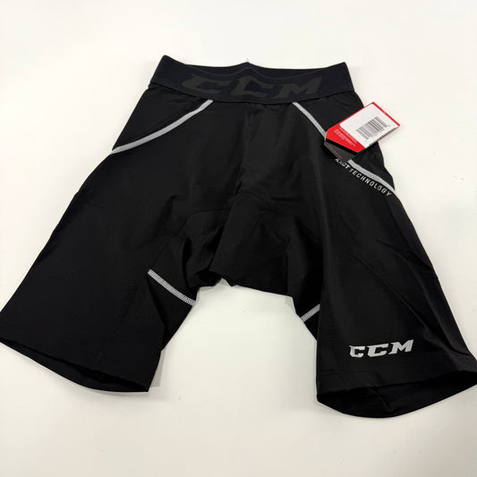 New Black CCM Mens Xact Compression Short | Senior M | #191520509989