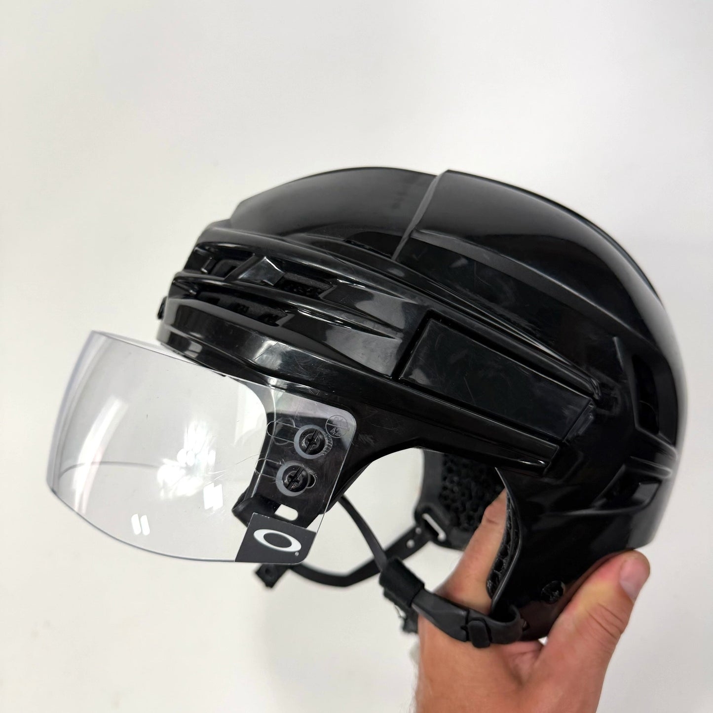 Used Black CCM Tacks X Helmet with Oakley Short Cut Visor | Senior Medium | J115