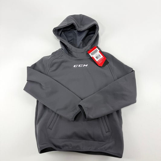 New Grey CCM Youth Pullover Performance Fleece Hoodie | Youth S | #888600283555