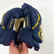 New Navy and Yellow Bauer Vapor 1x Pro Lite Gloves | 15" | B608 - Top Flight Hockey