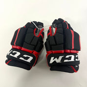 Used Chicago Blackhawks CCM HGCL 13" Gloves | Caleb Jones | L362 - Top Flight Hockey